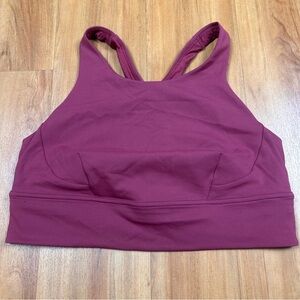 Lululemon Athletica Women’s Burgundy Sports Bra Size 12